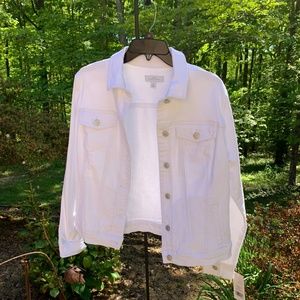 NWT white denim jacket